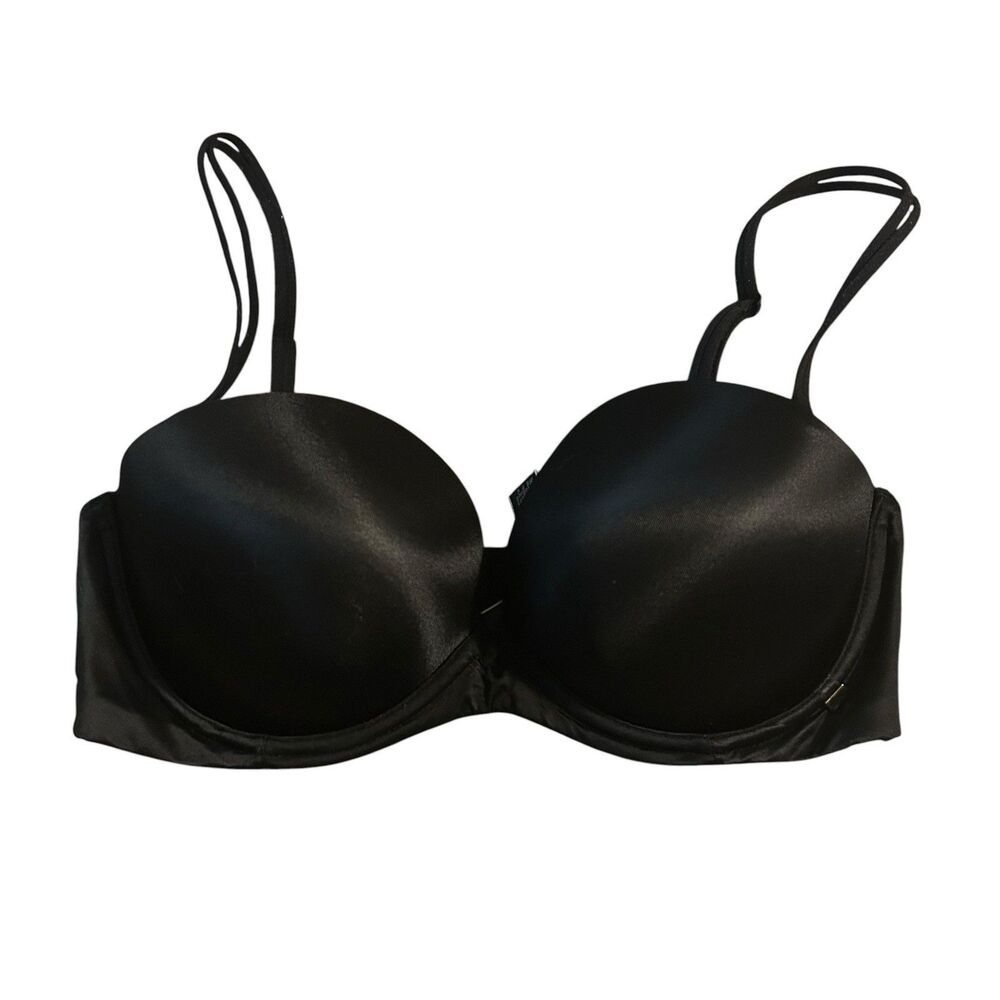 Victoria's Secret 32D Black Underwire Multi-Way Demi Bra